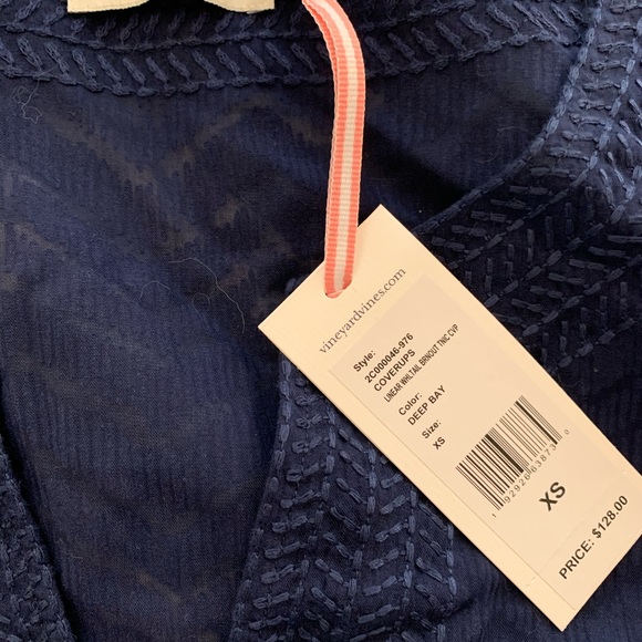 NWT Vineyard Vines Linear Whale Tail Burnout Tunic - Picture 3 of 3